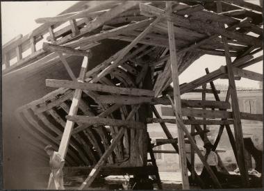 Samos. Ship building at Tigani.
