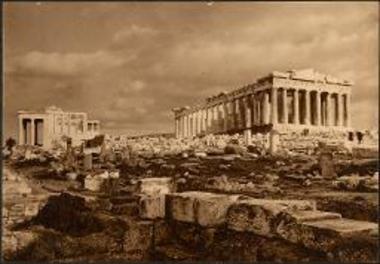 View of the Parthenon and Erechtheum from a distance