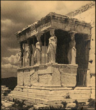 Erechtheum. Caryatids from the exterior.