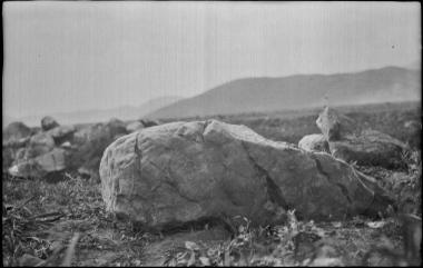 Arcadia. Primitive statue