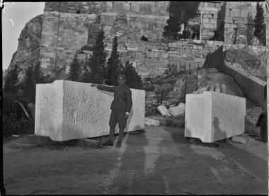 Acropolis. New architraves fro Parthenon