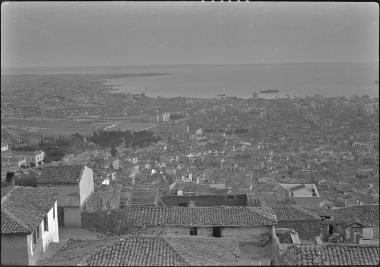 Macedonia, Thessaloniki. Looking south from walls