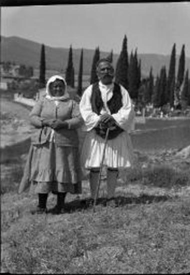 Saronic Islands, Poros. Anastasis Doukas and wife