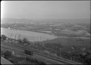 Sicily. Road, with plain in the background