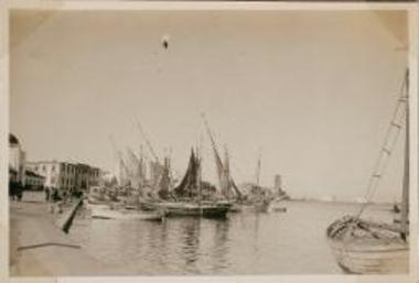 Rhodes, harbor with fishing boats
