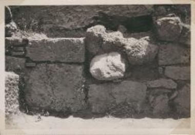 Corinth Excavations. Peirene, stone wall