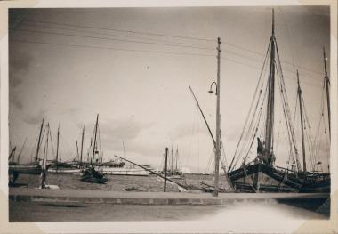 Aegina harbor with boats