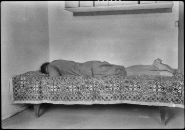 Agora Excavations. Dorothy Burr sleeping