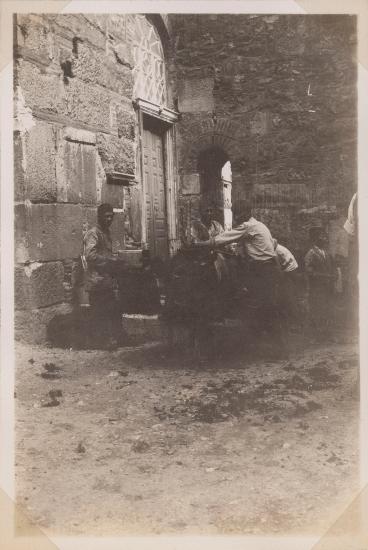 Monastery of Hosios Loukas. Loading a donkey