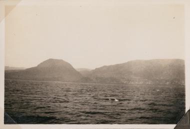 Corinthia. Sea view with mountains in distance