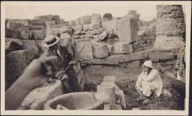 Bert H. Hill and Margaret MacVeagh at Sacred Spring Corinth