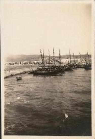 Corinth, ships in sea