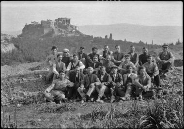 Athens, Pnyx Excavations. Crew