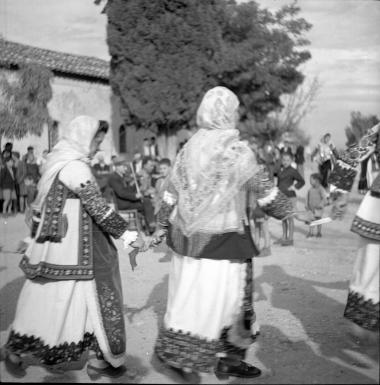 Kalamos. Village square, women dancing