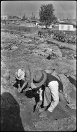 Agora Excavations. Men digging