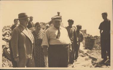 Monemvasia. Group of people at barbeque
