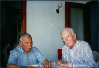 Richard Howland with Christos at Solomou village