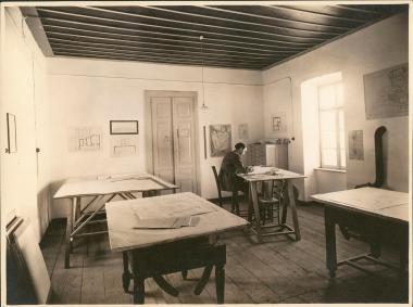 Athenian Agora Excavations. Architect's office and John Travlos.