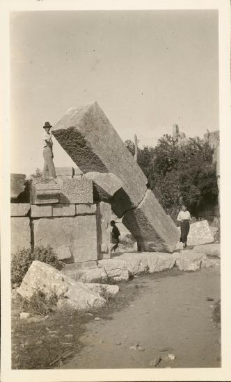 ASCSA students on site. Probably at Messene