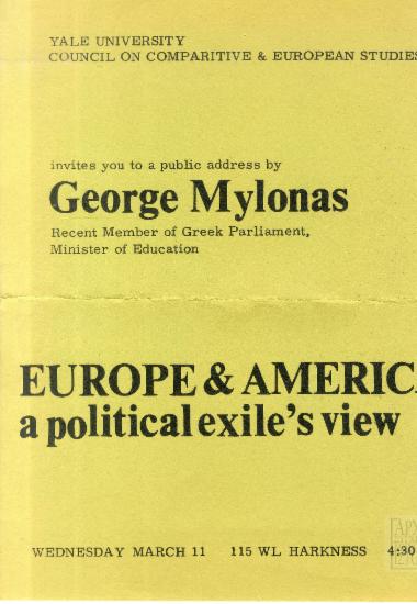 Europe & America: a political exile's view