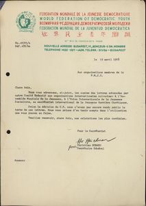 Aux organisations membres de la F.M.J.D.