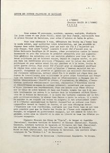 Lettre des detenus politiques de Barcelone