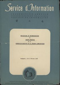 Resolutions et recommandations du Comite Executif de la Federation Mondiale de la Jeunesse Democratique