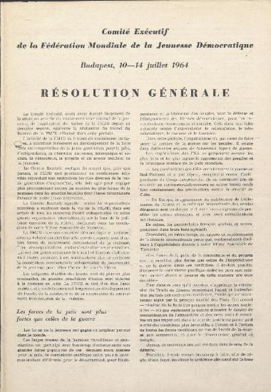 Resolution Generale