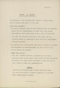 Report on Algeria