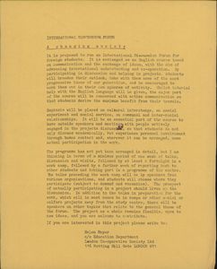 International Discussion Forum - A changing society