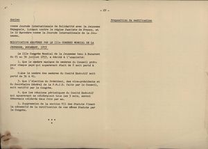 Αποφάσεις της Παγκόσμιας Ομοσπονδίας Δημοκρατικής Νεολαίας