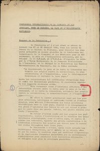 Conference Internationale de la Jeunesse et des etudiants, pour le desarme, la paix et l independance
