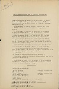 Proget de resolution sur le probleme palestinien