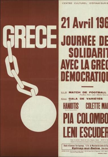 21 Avril 1968 Journee de solidarite avec la Grece Democratique