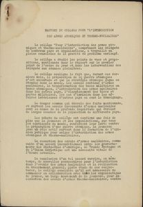 Rapport du College pour L interdiction des armes atomiques et thermo-nucleaires