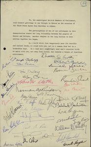 Χαιρετισμός του Αγγλικού Κοινοβουλίου