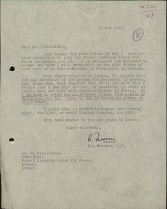 Επιστλή του Freeson Reginald House of Commons