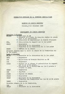 Reunion du Comite Executif - Colombo, 7-10 decembre 1958