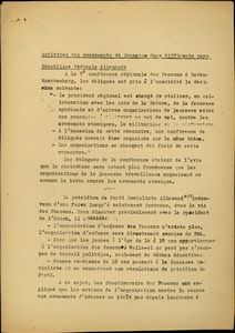 Activites des mouvements de jeunesse dans differents pays