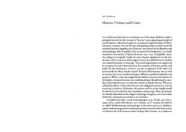 Honour, violence and crime /  Efi Avdela.