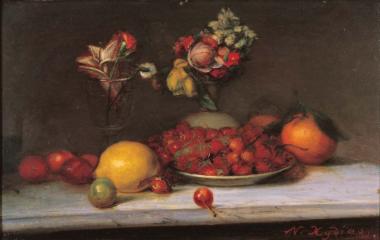 ΞΥΔΙΑΣ Νικόλαος (1826-1909) “Νεκρή φύση με φρούτα”