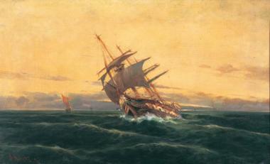 ΧΑΤΖΗΣ Βασίλειος (1870-1915) “Πλοίο σε τρικυμία”, 1896