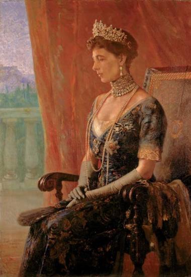ΙΑΚΩΒΙΔΗΣ Γεώργιος (1853-1932) “Προσωπογραφία Βασίλισσας Σοφίας”, 1915