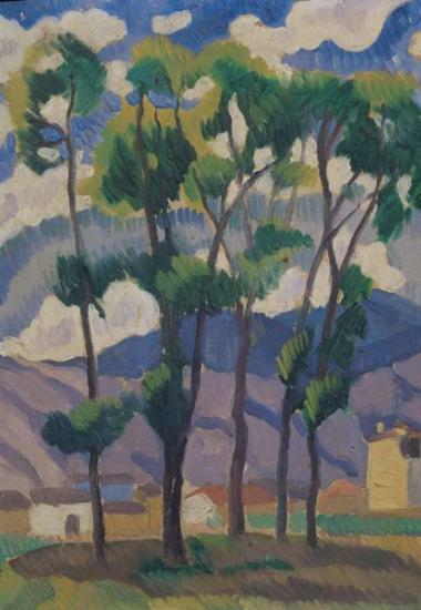 ΑΣΤΕΡΙΑΔΗΣ Αγήνωρ (1898-1977) “Τοπίο με δέντρα”, 1924