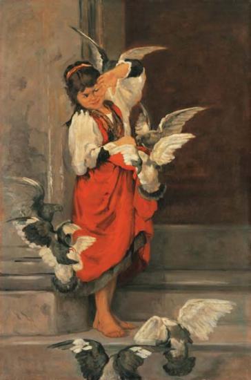 ΛΕΜΠΕΣΗΣ Πολυχρόνης (1849-1913) “Το κορίτσι με τα περιστέρια”