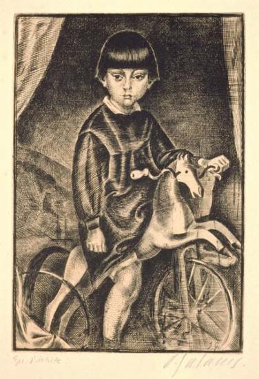 ΓΑΛΑΝΗΣ Δημήτριος (1879-1966) “Το παιδί με το μηχανικό άλογο”, 1919