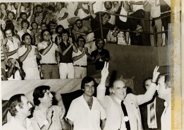 Opposition leader Andreas Papandreou at “Sporting” Stadium