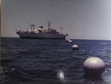 Cable ship color photo