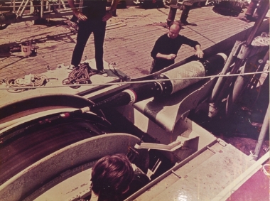 Cable ship color photo