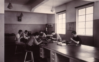 Telephone repair workshop